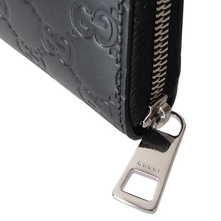 グッチ GUCCI 長財布 メンズ ユニセックス ラウンドファスナー GG シグネチャーレザー ブラック 473928 CWC1N 1000