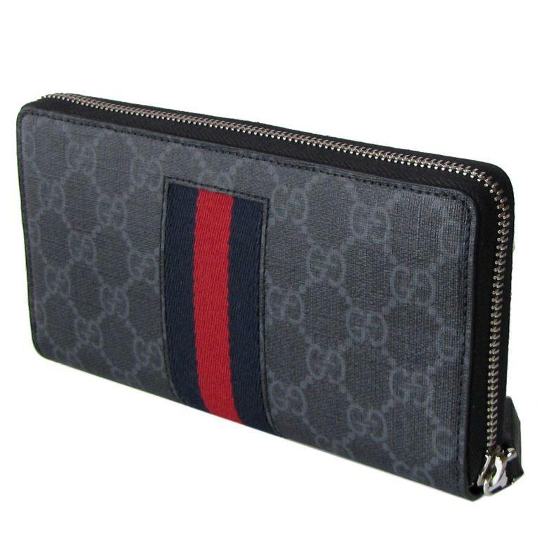 グッチ GUCCI 長財布 ラウンドファスナー NEW WEB GGスプリームキャンバス ブラック 408831 KHN4N 1095