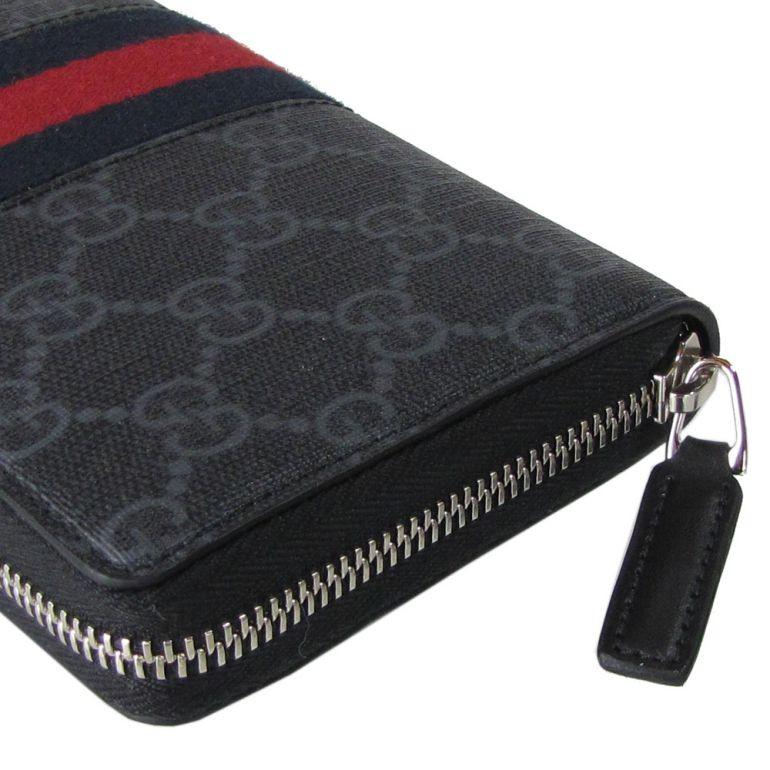 グッチ GUCCI 長財布 ラウンドファスナー NEW WEB GGスプリームキャンバス ブラック 408831 KHN4N 1095