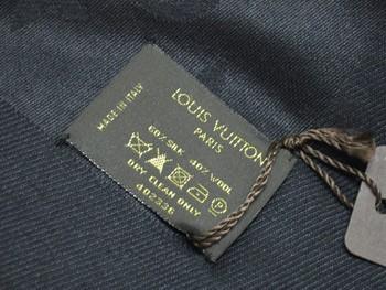 ルイヴィトン　LOUIS　VUITTON　ショール　ストール　ショール・モノグラム　M71329　シルク　ウール　ブラック