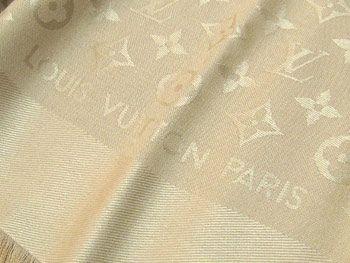 LOUIS VUITTON ルイ ヴィトン ショール モノグラム デュンヌ M71360 スカーフ ストール シルクｘウール
