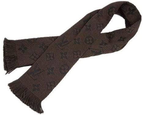 ルイヴィトン LOUIS VUITTON M72241 マフラー LV エシャルプ・ロゴマニア ウール/シルク マロン