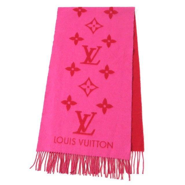 LOUIS VUITTON ルイヴィトン M71124 エシャルプ レイキャビック カシミヤ100% 大判 マフラー／ストール ストラスピンク