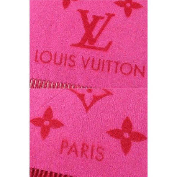 LOUIS VUITTON ルイヴィトン M71124 エシャルプ レイキャビック カシミヤ100% 大判 マフラー／ストール ストラスピンク