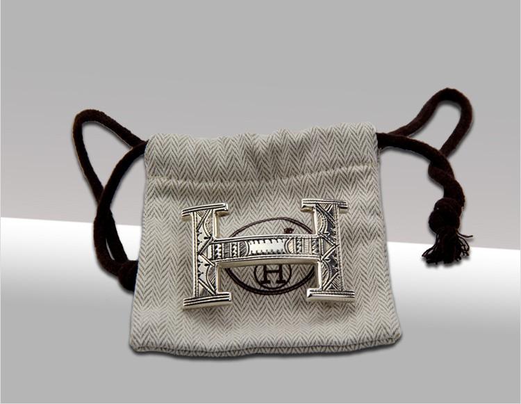 エルメス ベルト HERMES エルメス レザーベルト メンズ　レザーシルバーパターンバックルhe-be-6814