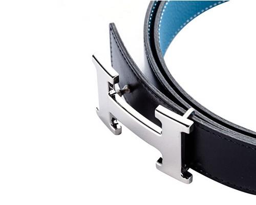 エルメスベルト HERMES エルメス レザーベルト メンズ　レザーシルバーバックル he-be-6816