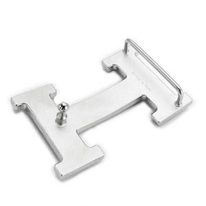 エルメスベルト HERMES エルメス レザーベルト メンズ　レザー シルバーバックル R刻印 ブラック×ブラウン he-be-6801