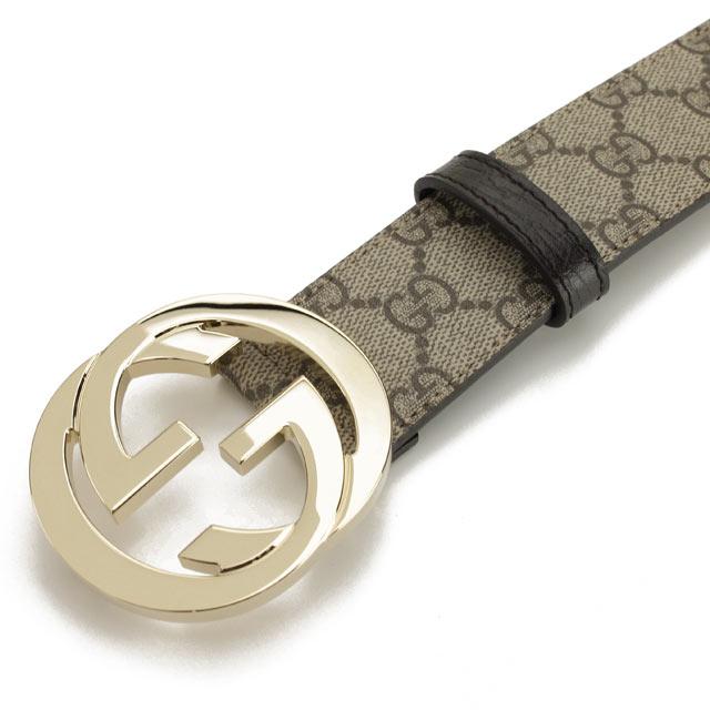 グッチ GUCCI 114876-KGDIG-8588 ユニセックスベルト PVCコーティングキャンバス ベージュ