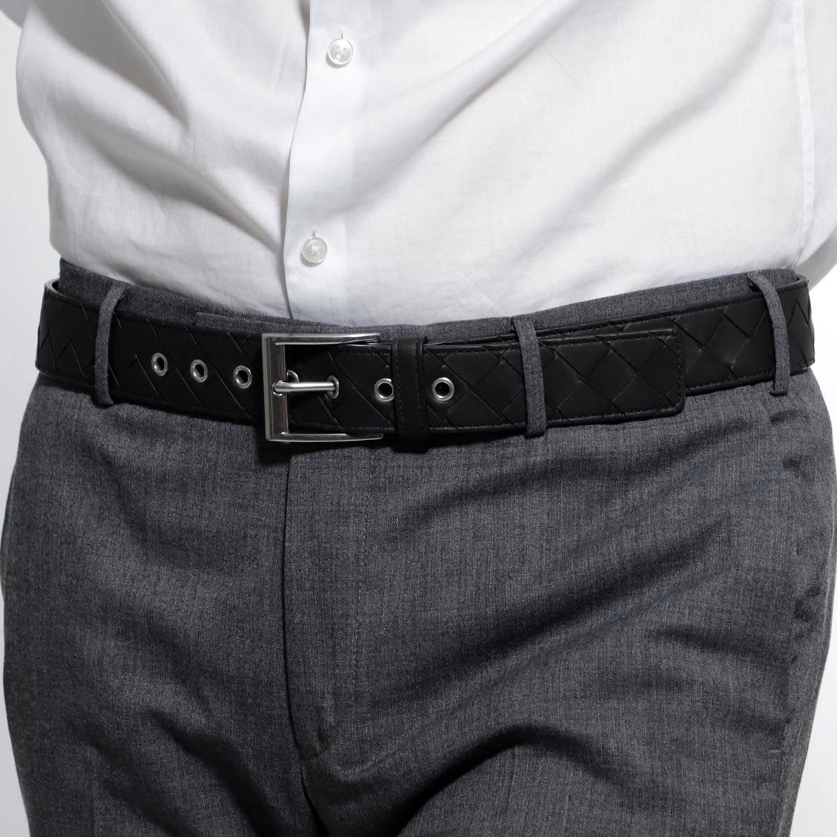 ボッテガヴェネタ BOTTEGA VENETA ベルト ブラック メンズ アクセサリー 革 レザー 580673 vo0bg 8803 CINTURA NAPPA