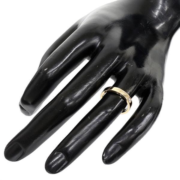 カルティエ指輪 Cartier 1Pダイヤ エングレーブド リング K18PG B608984