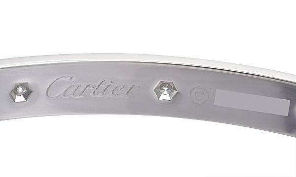 カルティエブレスレット K18WG ダイヤ10P 0.96ct /フルダイヤ ラブブレス バングル B60109 