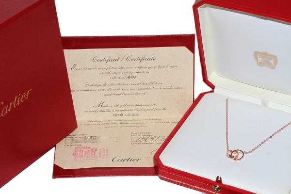 カルティエ Cartier ジュエリー レディース LOVE ベビーラブネックレス K18YG 750 ピンクゴールド B7212400