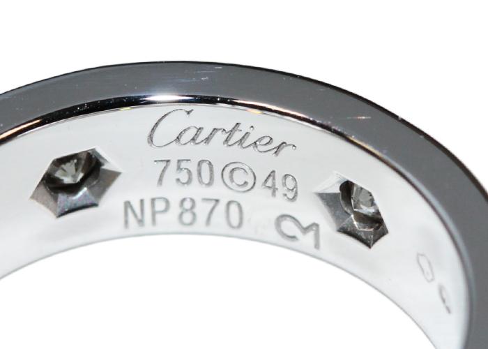 カルティエ指輪 リング K18WG ダイヤ6P 0.45ct ラブリング フルダイヤ B40260