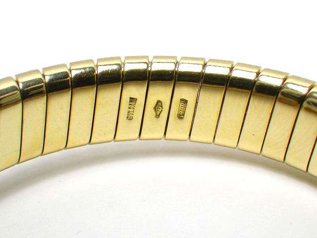 ブルガリブレスレット オニキス トゥボガス バングル k18YG/イエローゴールド×オニキス CN654789