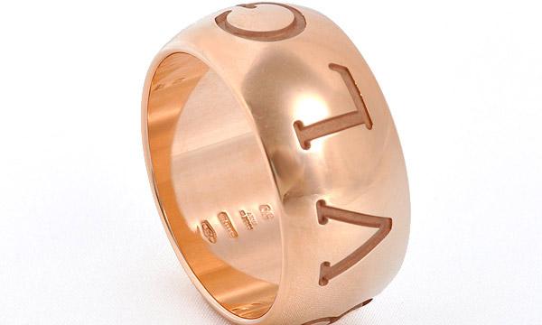 ブルガリリング BVLGARI 指輪 モノロゴリング BVLGARI ピンクゴールド AN854567