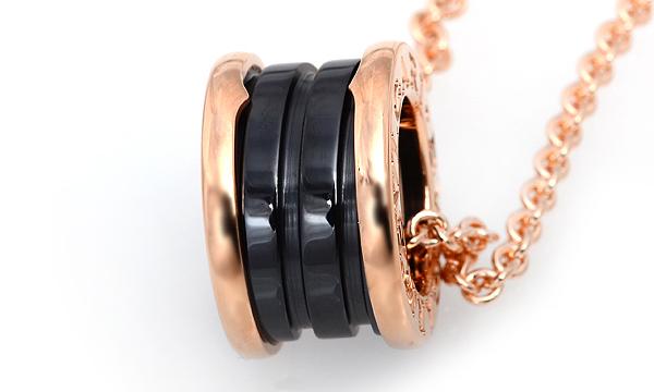 ブルガリネックレス アクセサリー レディース NPG&BK CERAMIC BZ1 CL855762 ビーゼロワン ブラックセラミック/ピンクゴールド