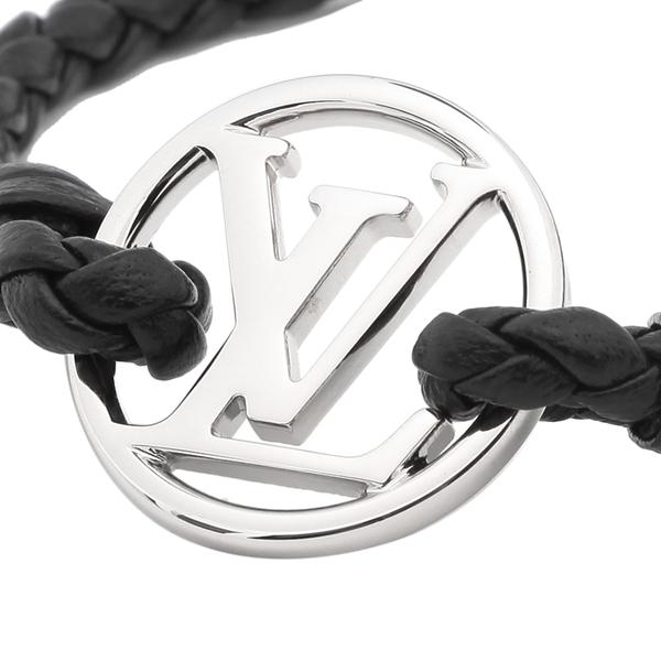 ルイヴィトン ブレスレット アクセサリー メンズ LOUIS VUITTON M6188 ブラック シルバー