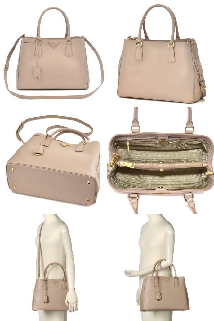 プラダ PRADA ハンドバッグ ショルダーバッグ ピンクベージュ BN1874 サフィアーノレザー 2WAY SAFFIANO LUX レディース