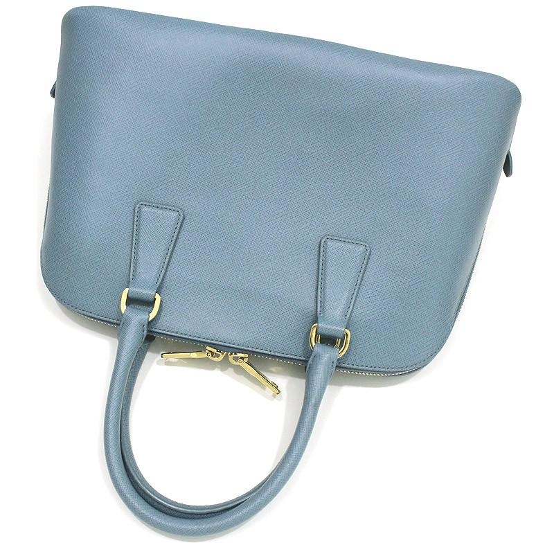 プラダ PRADA ハンドバッグ BL0837 ブルー サフィアーノラックス