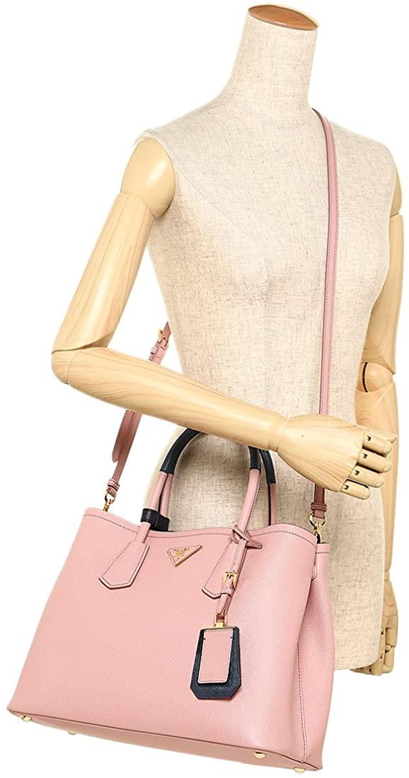 プラダトートバッグ レディース PRADA 1BG775 2A4A F0776 ピンク ネイビー