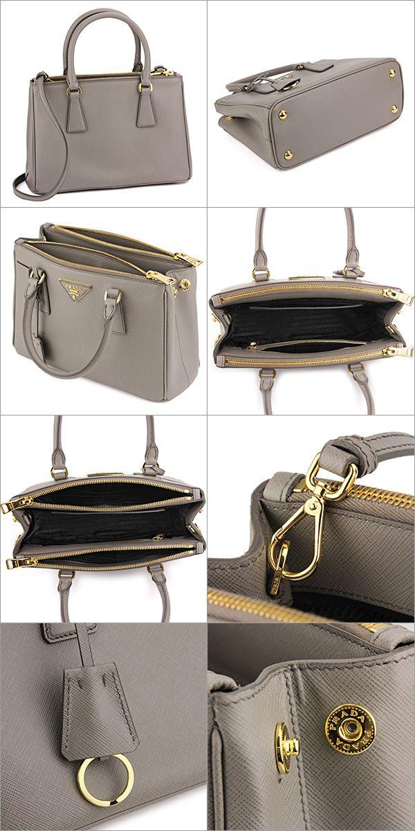 プラダハンドバッグ  PRADA BN2316 NZV F0572 バッグ サフィアーノ ルクス レディース グレー系 2WAY ショルダーバッグ トライアングル メタル ゴールド