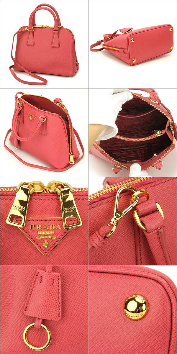 プラダ バッグ 2wayショルダー ハンドバッグ 2wayショルダーバッグ ピンク パテントサフィアーノ BL0838