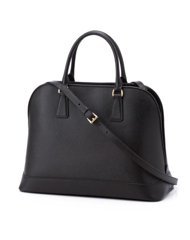 プラダ SAFFIANO LUX ショルダー付 ハンドバッグ BLACK  BN2538 NZV F0002