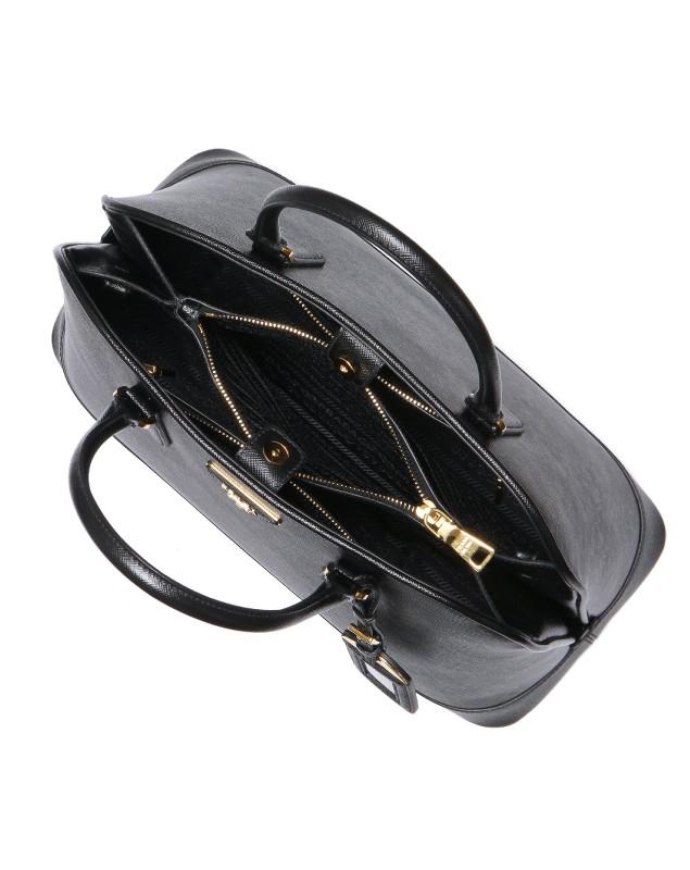 プラダ SAFFIANO LUX ショルダー付 ハンドバッグ BLACK  BN2538 NZV F0002