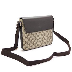 GUCCI ショルダーバッグ 353430 KGDIG 8588 メッセンジャー GGスプリーム キャンバス PVC ベージュ×ダークブラウン