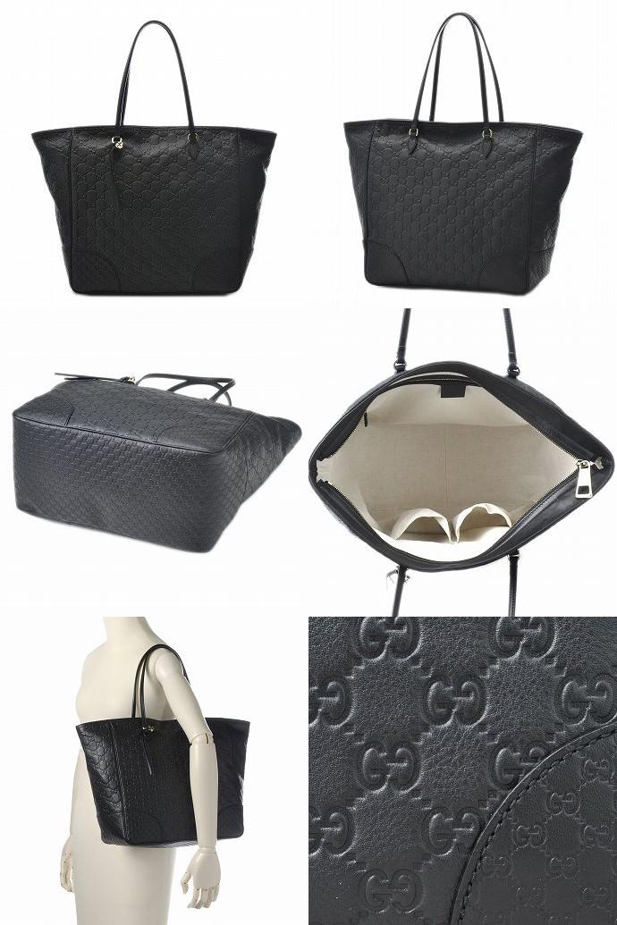 グッチ bree インターロッキングGチャーム付 グッチシマ×マイクログッチシマ トートバッグ ブラック 323671 AOOJG 1000