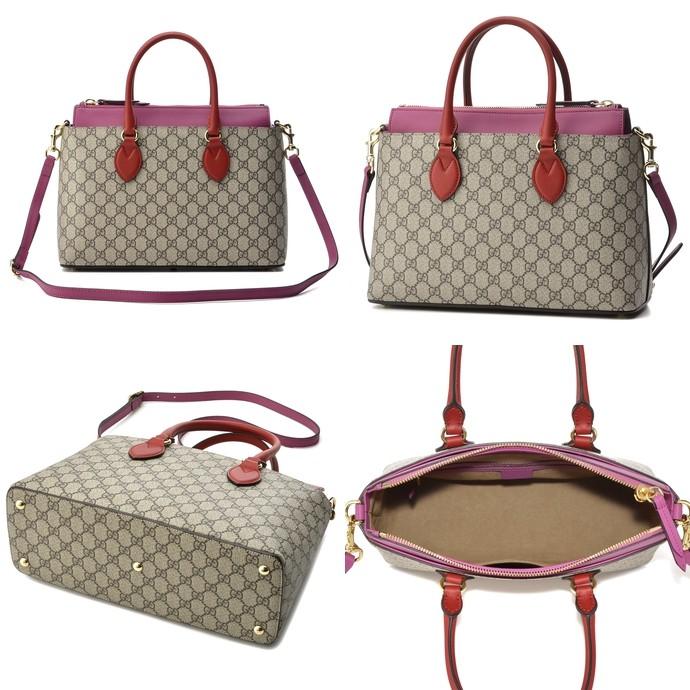 グッチ  GUCCI 2WAY トートバッグ ショルダーバッグ レディース GGキャンバス ベージュ A4サイズ 収納可能 409534 KLQHG 8526