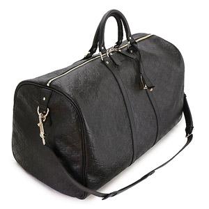 GUCCI グッチ シマ ボストンバッグ 206500 ボストンバッグ シマレザー ブラック ユニセックス 206500 BNX1G 1000