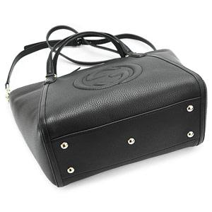 グッチ  GUCCI ソーホー 2way ハンドバッグ レザー ブラック インターロッキングG タッセル レディース 369176 A7M0G 1000