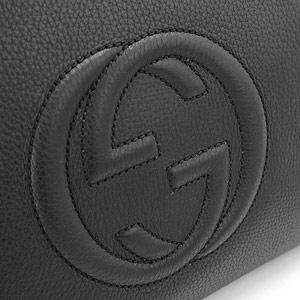 グッチ  GUCCI ソーホー 2way ハンドバッグ レザー ブラック インターロッキングG タッセル レディース 369176 A7M0G 1000