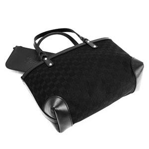 グッチトートバッグ スモール ロゴポーチ付き キャンバス レザー ブラック 269878 F4CMG 1000