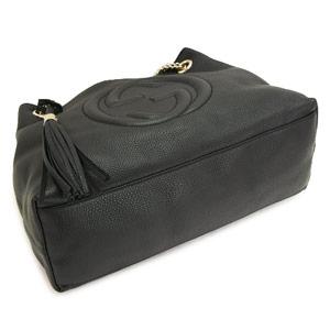 グッチ  （GUCCI） チェーントートバッグ ソーホー レザー ブラック ゴールド金具 レディース 308982 A7M0G 1000