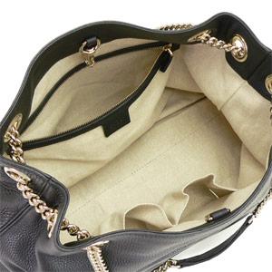 グッチ  （GUCCI） チェーントートバッグ ソーホー レザー ブラック ゴールド金具 レディース 308982 A7M0G 1000