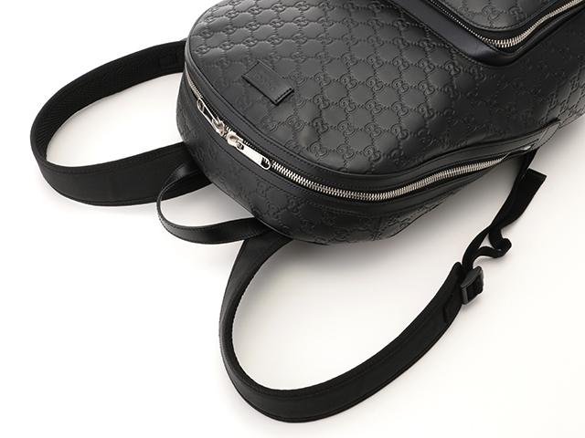 GUCCI グッチ グッチシマ シグネチャー レザー リュックサック バックパック メンズ ブラック 406370-CWCCN-1000