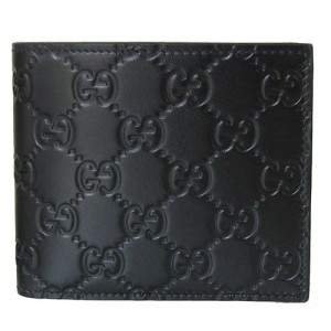 グッチ  メンズ 365467 CWC1R 1000 二つ折り財布 GG柄 レザー ブラック 黒 GUCCI AVEL