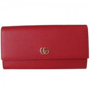グッチ GUCCI 長財布 レディース プチ マーモント ダブルG ハイビスカスレッド 456116 CAO0G 6433