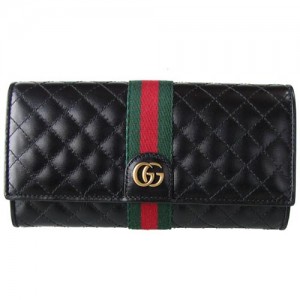 グッチ GUCCI 長財布 キルティングレザー ダブルG GRGウェブ ブラック 536451 0YKBT 1060