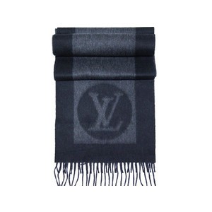 LOUIS VUITTON ルイヴィトン M72202 エシャルプ・カーディフ アンゴラ混 フランジ付 マフラー ノワール