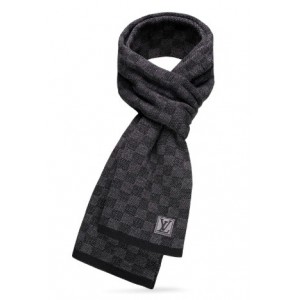 Louis Vuitton ルイヴィトン M70028 エシャルプ プティダミエ ウール100％ マフラー/ストール ノワール