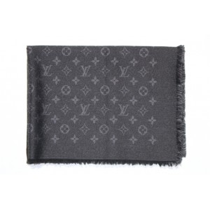 LOUIS VUITTON ルイヴィトン LV ストール エトール･モノグラムエクリプス コットン M70523 ノワール モノグラム柄