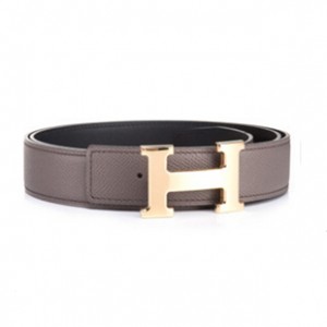 エルメスベルト HERMES エルメス レザーベルト メンズ　レザーンゴールドバックル he-be-6819
