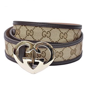 グッチ GUCCI ベルト BELT 245856 FAFXG 9643 GGキャンバス×レザー ベージュ×ダークブラウン