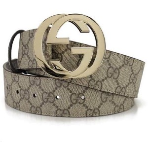 グッチ GUCCI 114876-KGDIG-8588 ユニセックスベルト PVCコーティングキャンバス ベージュ