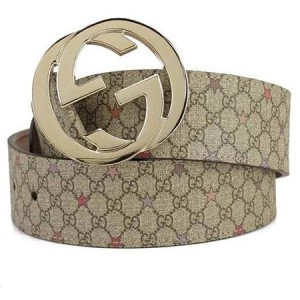 GUCCI グッチ  114876-KH43G-8878 ユニセックスベルト マイクロGGプラススターズ ベージュ 