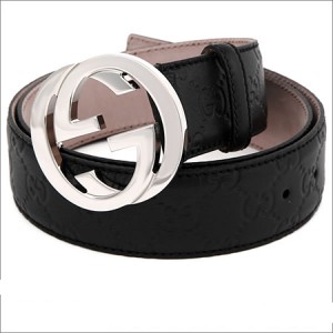 グッチ  ベルト GUCCI グッチシマ 型押しレザー メンズ ブラック 114984-AA61N-1001