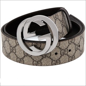 グッチベルト GUCCI Gバックル メンズベルト ベージュ×ダークブラウン 114984-KGD1R-9643